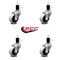 Service Caster 2 Inch Thermoplastic Rubber Wheel 1-3/4 Inch Expanding Stem Caster SCC, 4PK SCC-EX05S210-TPRS-134-4 - alternate 2